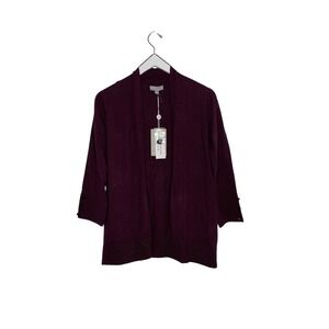 Evolution Ancho Chili Cardigan 3/4 Sleeve Merlot Stitch Fix Size‎ S NWT